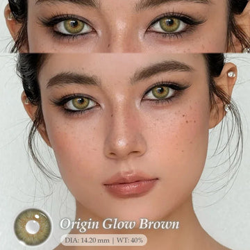 1 Pair Brown Colored Contact Lenses For Eyes Natural Gray Lenses Green Eyes Contact Makeup Beauty 14.20mm Yearly