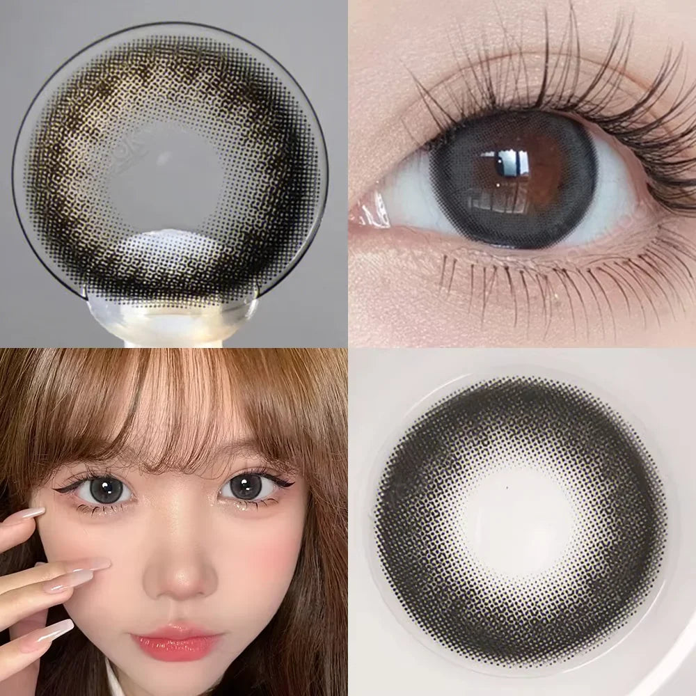 1 Pair Beauty 10 Colors Contact Lenses for Eyes Natural Pupil Color Lens Eyes for Myopia Free Shipping Half A Year Use