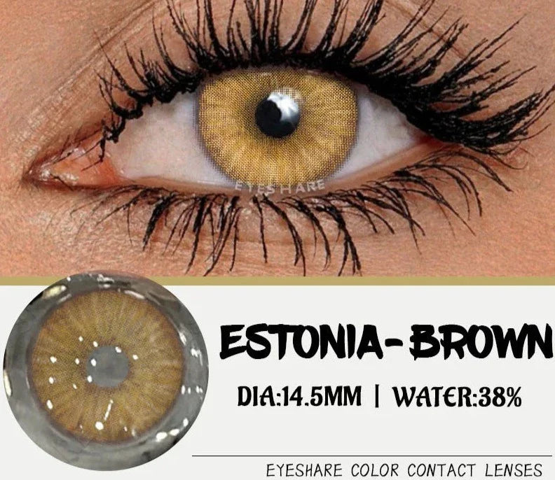 Natural Eye Colored Contacts Lenses 1pair Blue Eye Lenses Green Contacts Soft Beauty Makeup Gray Pupils Lenses Yearly