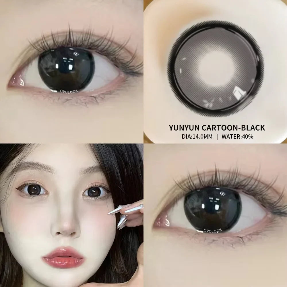 1 Pair Beauty 10 Colors Contact Lenses for Eyes Natural Pupil Color Lens Eyes for Myopia Free Shipping Half A Year Use