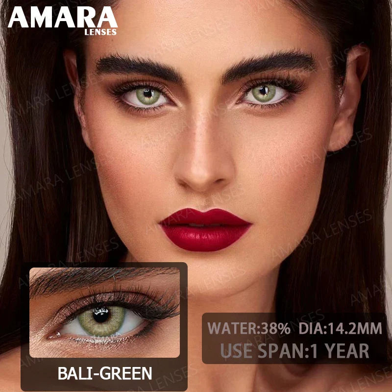 1 pair Colored Contact Lenses Natural Look Green Lenses Gray Contact color Lenses Beauty Pupil Eye Cosmetics Yearly Use
