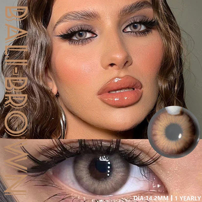 1Pair Color Contact Lenses for Eyes Blue Color Lenses Natural Gray Pupils for Eyes Green Lenses Brown Contacts Yearly