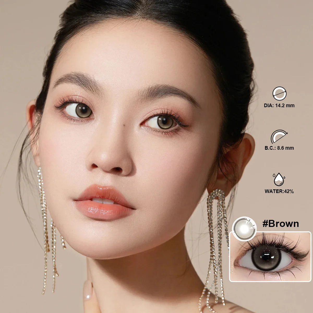 New 1Day Color contact Lenses Viviring Super Nature Pupils with Prescription Myopia Lenses Degree 0~-8.00 for Asian
