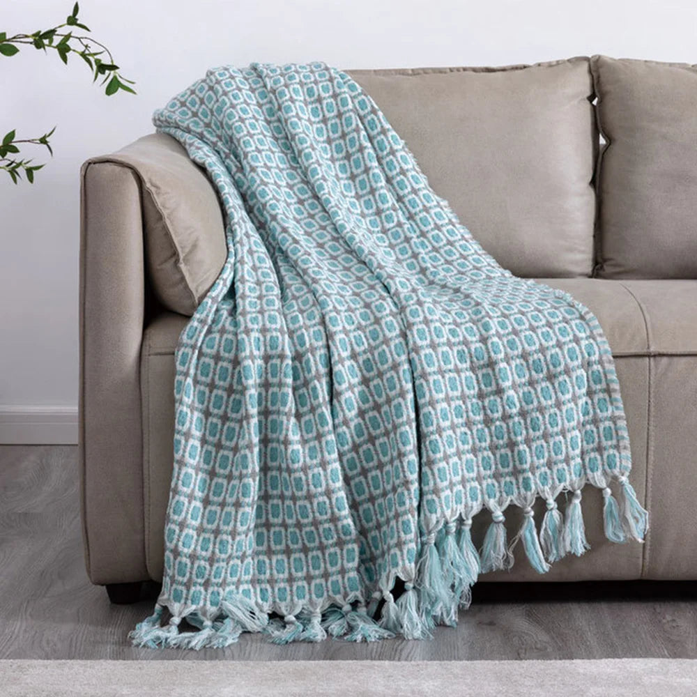 Soft Comfortable Cover Sofa Knitted  Blankets for Living Room Textile Nordic Plaid Travel Bedspread with Air Conditioner Blanket