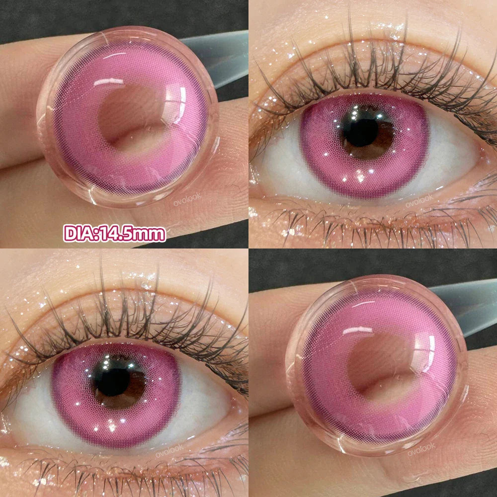 1pair New Fashion Cosplay Contact Lenses for Eyes Red Lenses Halloween Beauty Brown Lenses Myopia Color Contact Lenses