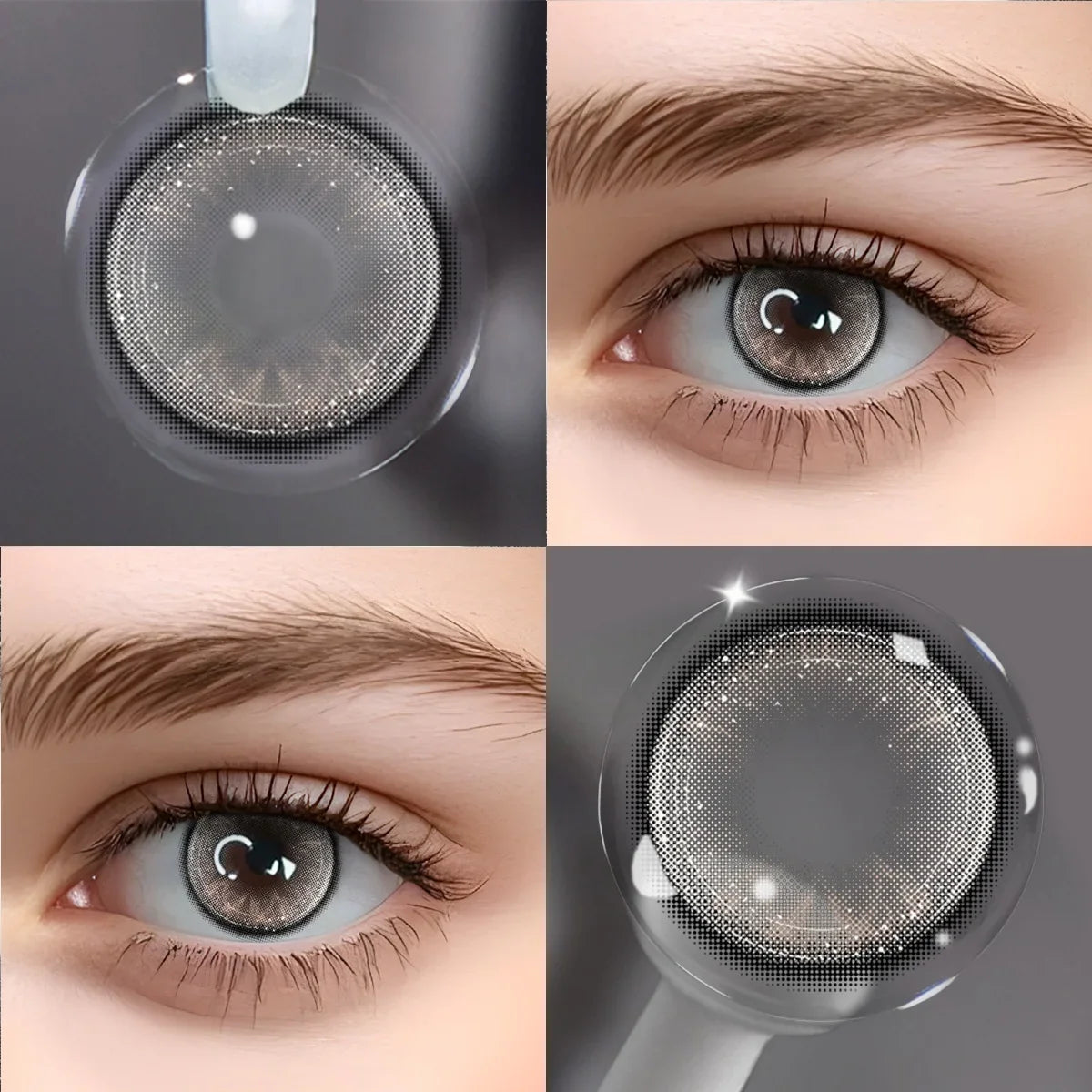 14.2mm Amour Brown Colored Contact Lenses for Eyes Beauty Cosmetic Half Year Disopsable Eye-Enlarging Soft Makeup Lens