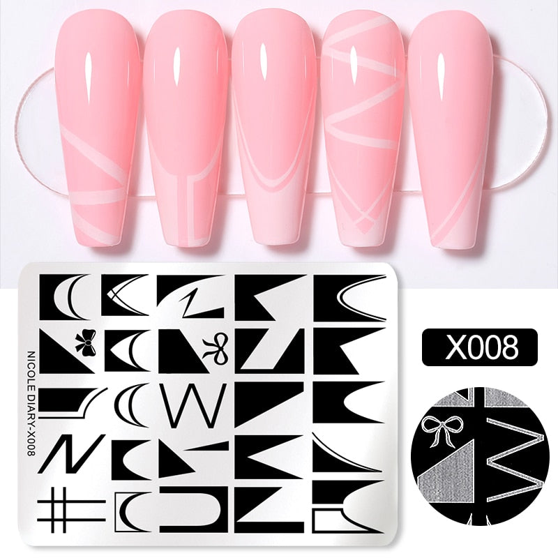 Halloween Series Nail Art Stamping Plates Snake Butterfly Designs Nail Polish Flower Printing Stamp Template Tools