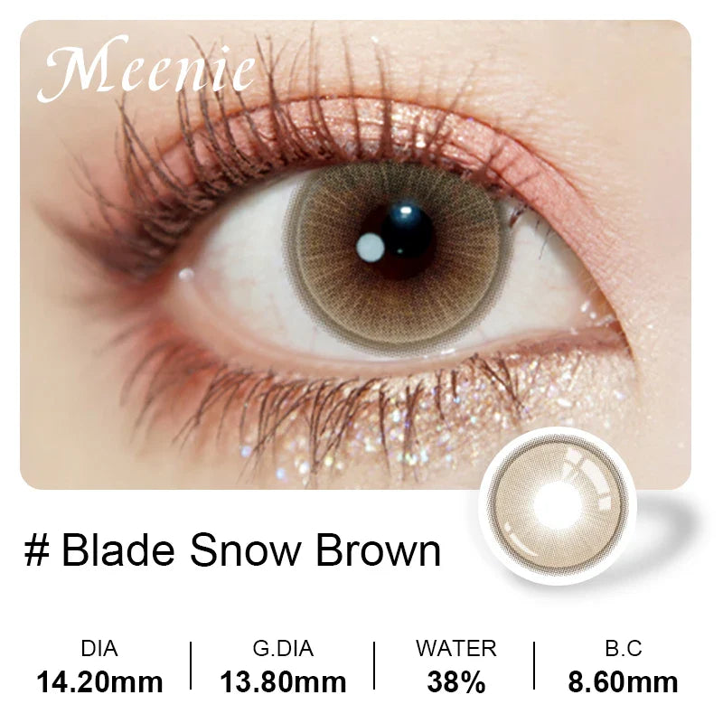 0.00~-6.00 Lens for myopia Blade Snow 6 Monthly use Lens Cosmetic Contact Lenses lentes de contacto with Prescription