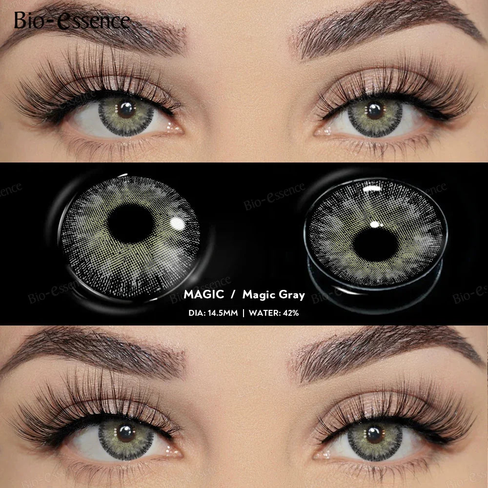 1 Pair Colored Contact Lenses for Eyes Brown Eye Lens Gray Contact Blue Lenses Natural Eye Contact Fashion Lenses