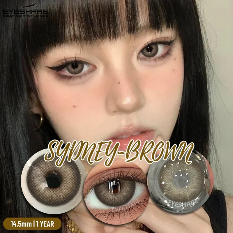 Big Eyes Color Contact Lenses Fashion Blue Colored Contact Lense Brown Softlenses Green Beauty Pupils Yearly Use