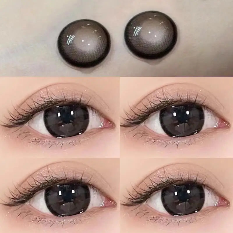 Myopia Contact Lenses for Eyes Color Prescription Korean Pupils Parkas Makeup Accessories 2pcs Beauty Contact Lenses Yearly Lens