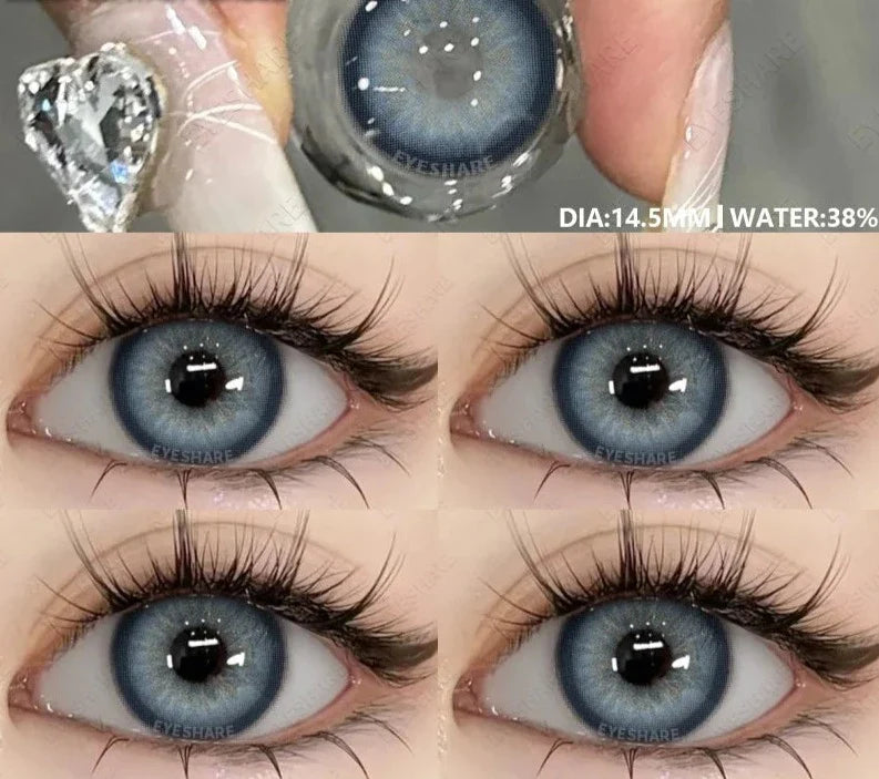 Colored Pupils for Eyes Gray Natural Look Eye Contacts 1Pair Brown Fashion Lenses Beauty Green Lens Blue Eye Contacts