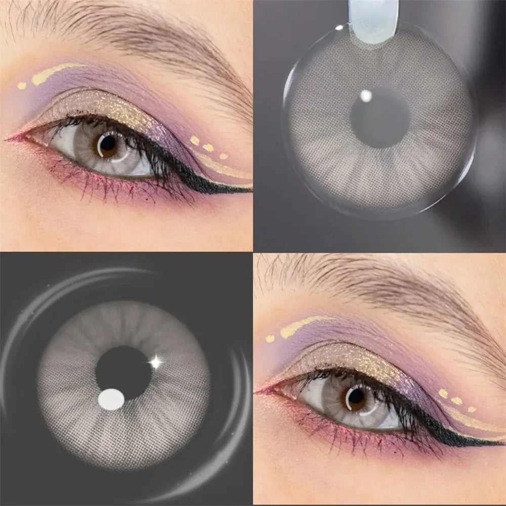 Eyes Color Contacts Colored Contact Lenses Lens Small Pupil Cosmetic Natural Student 2Pcs 6 Months Half Year Use