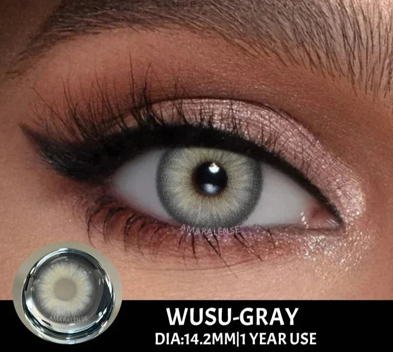 2pcs/pair New Colored Contact Lenses Fashion Green Eyes Lenses Natural Brown Eye Lenses Gray Contact Lens