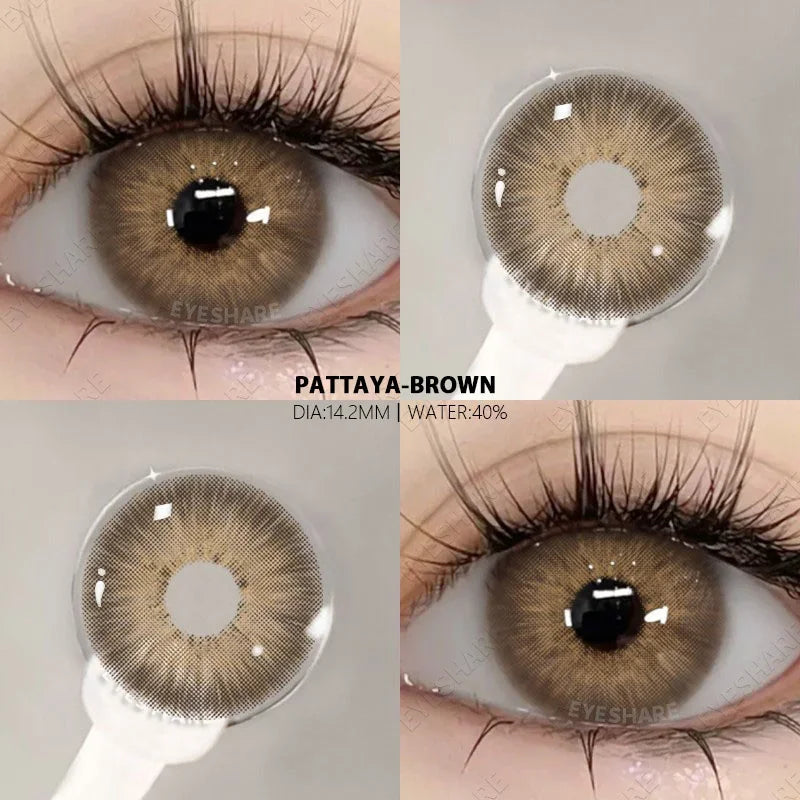 1 Pair Myopia Lenses Colored Contact Lenses for Eyes with Degree Natural Contact Lens Blue Eye Lenses Brown Contacts