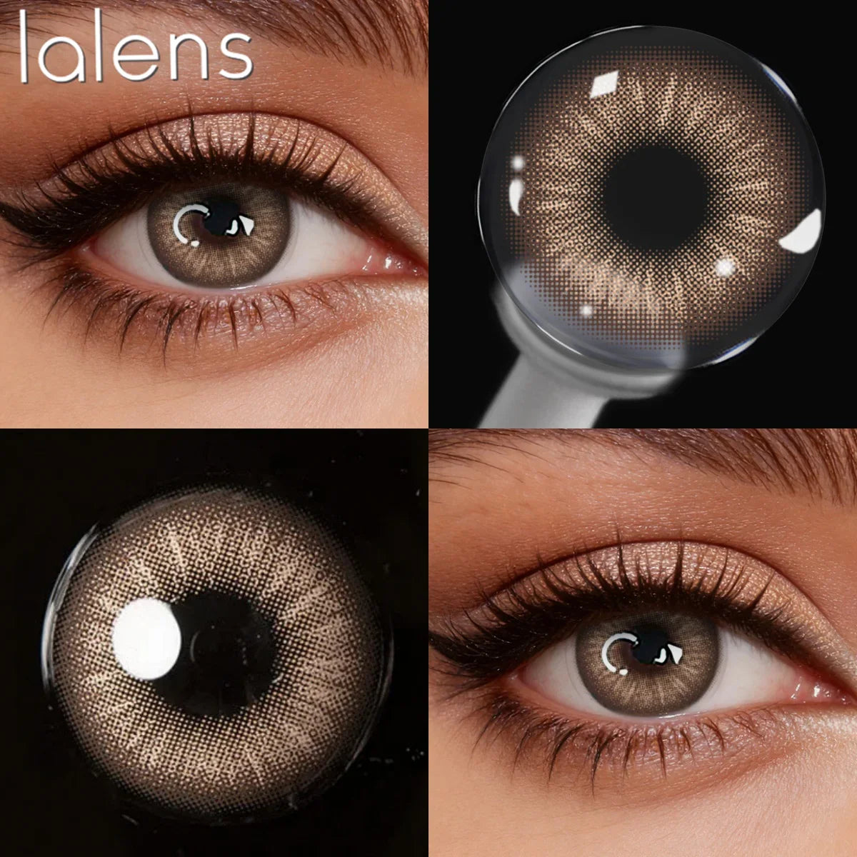 Natural Brown Half Yearly Disposable Colored Contact Lenses Daily Cosmetic Eye Contacts for Dating Makeup