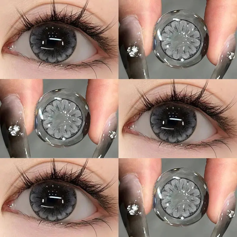 Contact Lenses Myopia Prescription Lenses With Diopters Grey Colored Contacts Lens for Eyes Cosmetics Beauty Pupil