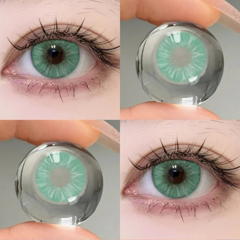 1 Pair Color Contact Lenses For Eyes Natural Gray Blue Beautiful Pupil Soft Natural Accessories Yearly Cosmetic Pupils
