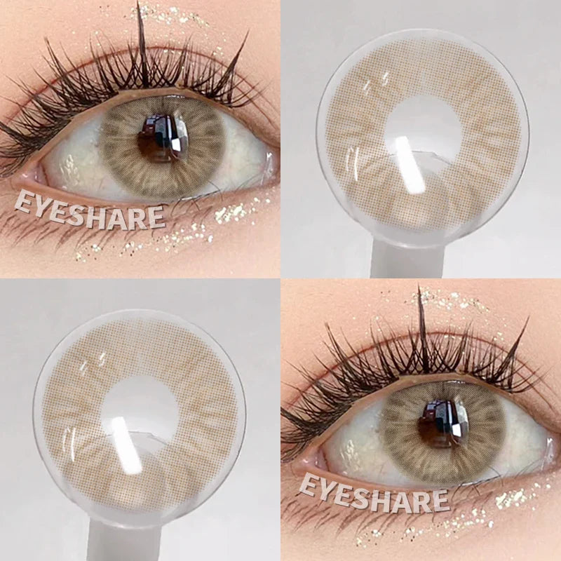 1 Pair Color Contact Eye Color Lenses Makeup Natural Brown Lens Cosmetics Gray Eyes Lenses Woman Makeup Blue Beauty Con