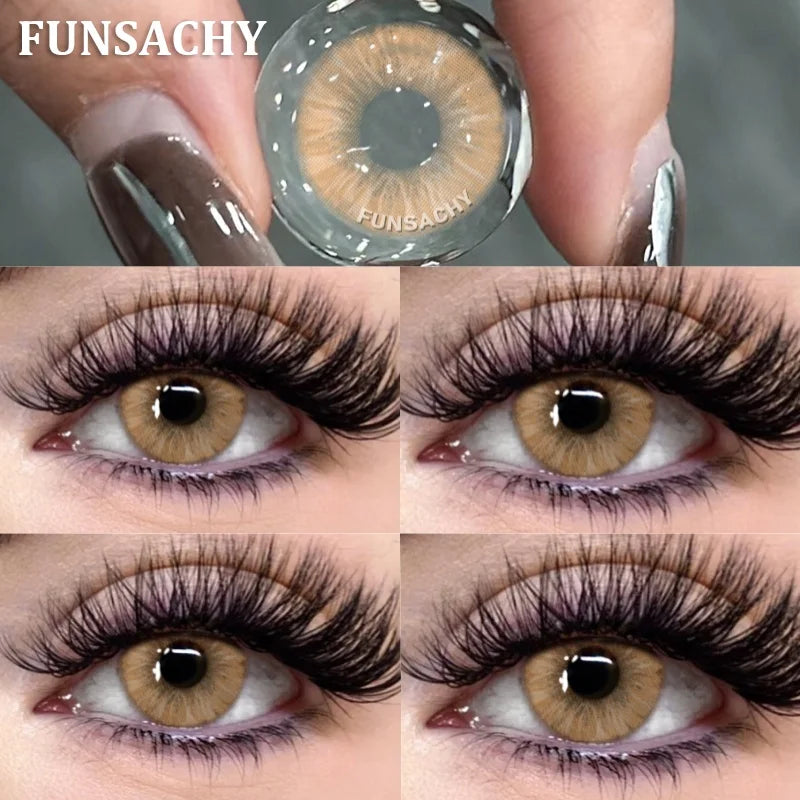 1 Pair Big Black Color Contact Lenses Natural Gray Lenses Blue Korean Eye Makeup Contacts Yearly Beauty Pupils Cosmetic