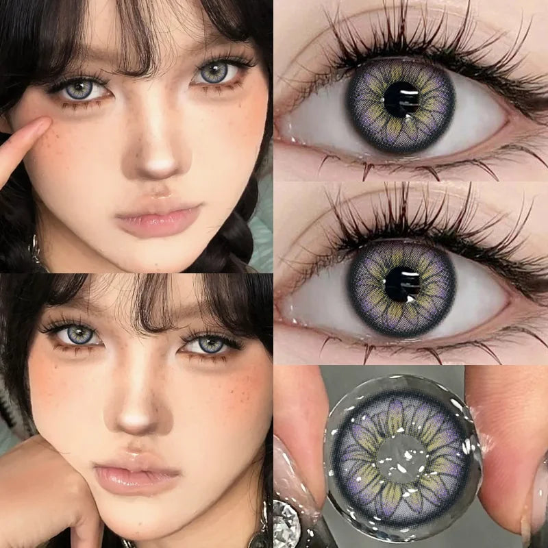 2pcs Colorld Contact Lenses for Eye With Prescription Daisy Contact Lenses Brown Pupils Beauty Contacts Fast Shipping
