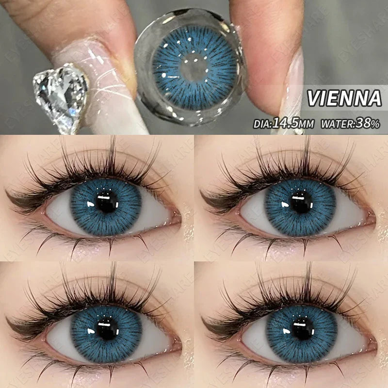 1pair Colored Contact Lenses Yearly Natural Look Brown Lenses Gray Contacts Blue Lenses Fast Delivery Green Eye Lenses