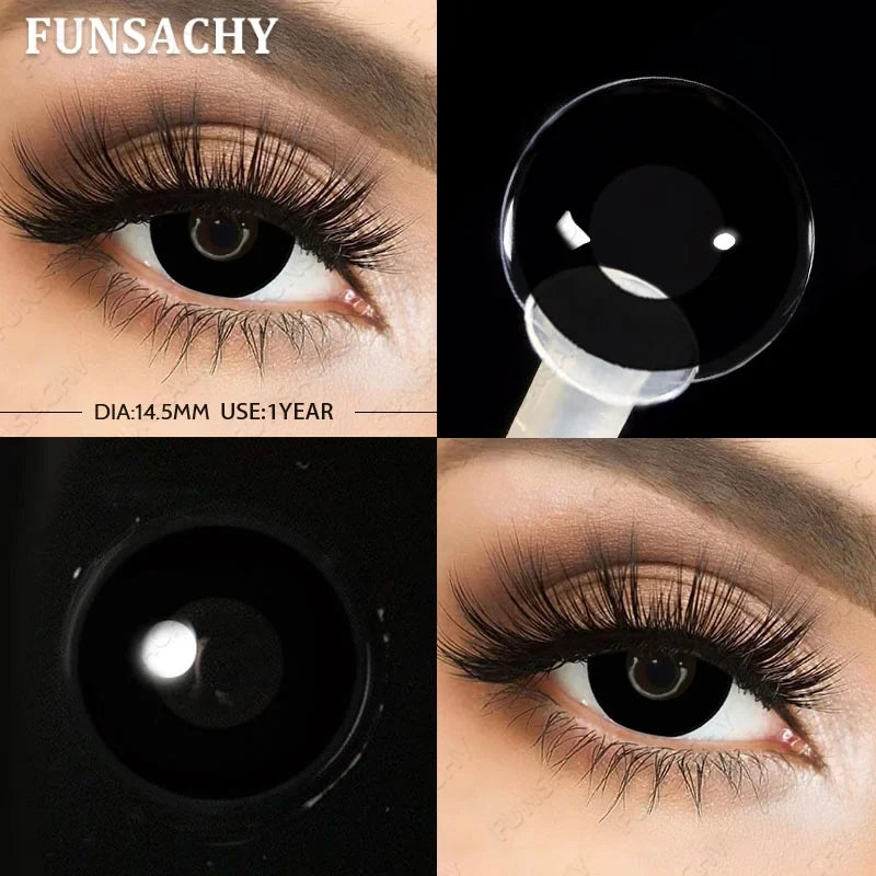 Halloween Makeup Cosplay White Lens Cosplay Contact Lens Beauty Cosmetics Colored Contacts Black Lenses Circle Red Lens