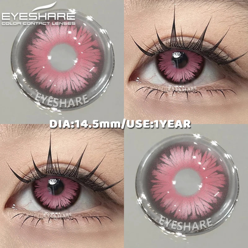 1Pair Hallowee Contact Lenses for Eyes Cosplay Lenses Anime Lenses Anime Accessories Lenses Purple Lenses Pink Eye Lens