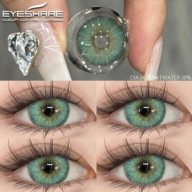 1pair Fashion Color Contact Lenses for Eyes Natural Brown Eyes Contacts Lenses Colorful Makeup Gray Eyes Lenses Yearly