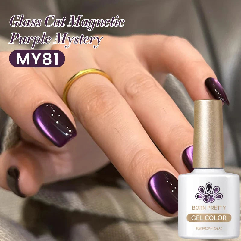 Pink Light Flow Cat Magnetic Gel Nail Polish 10ml Holographics Shining Line Magnetic Long Lasting DIY Salon Varinsh