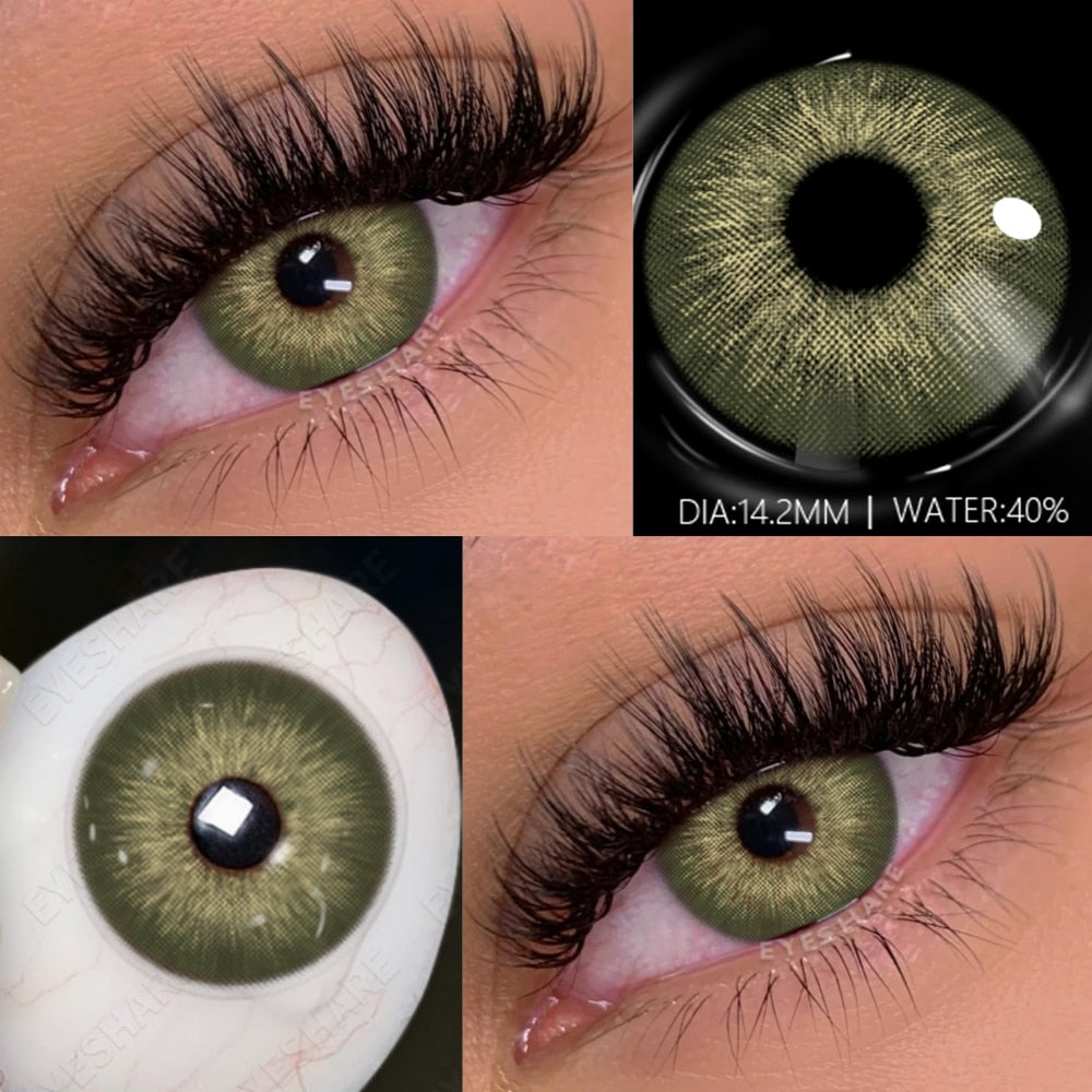 1Pair Brown Eye Lenses Color Contact Lenses for Eyes Lenses with Diopter Myopia Eyes Contacts Lens Fashion Gray Lenses