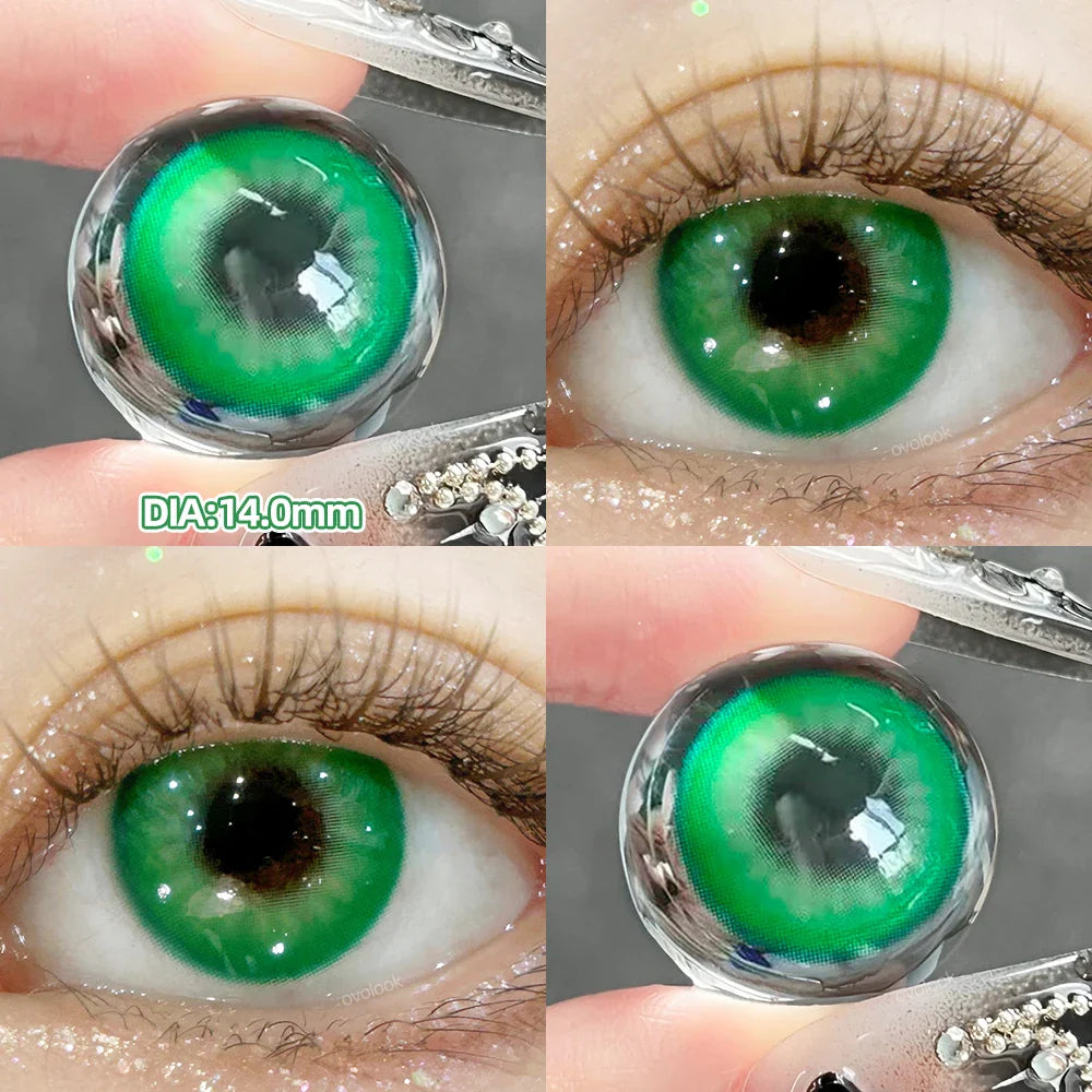 1pair New Fashion Cosplay Contact Lenses for Eyes Red Lenses Halloween Beauty Brown Lenses Myopia Color Contact Lenses