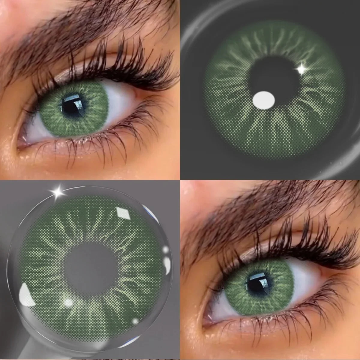 14.2mm 6 Months Disposable Soft Colored Eye Contact Lenses 2Pcs Natural Daily Look Cosmetic Contacts Lens