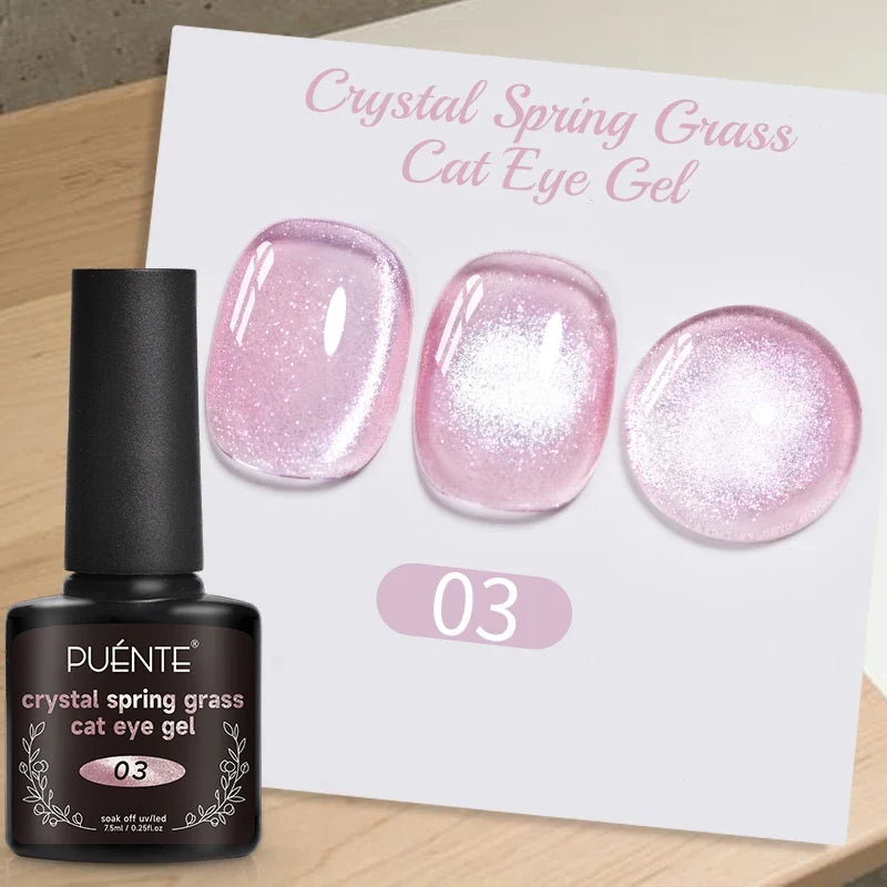 7.5ML Amber Moonlight Cat Magnetic Gel Nail Polish WaterLight Cat Eye Gel Soak Off Semi-Permanent Nail Art Varnish For Manicure