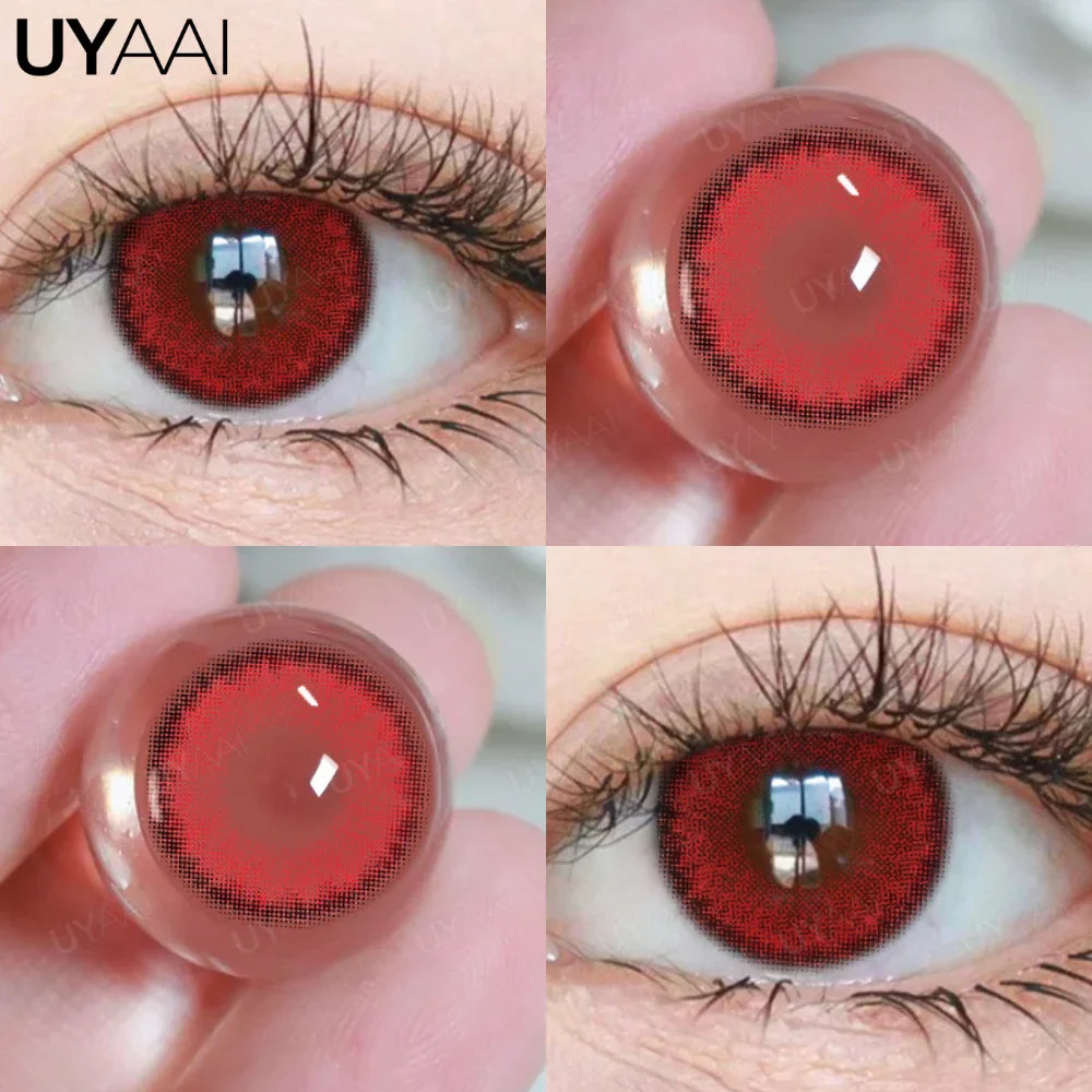 Vampire Color Contact Lenses for Halloween Cosplay Red Lenses Eye Contacts for Chainsaw Man Anime Accessories for Hu Tao