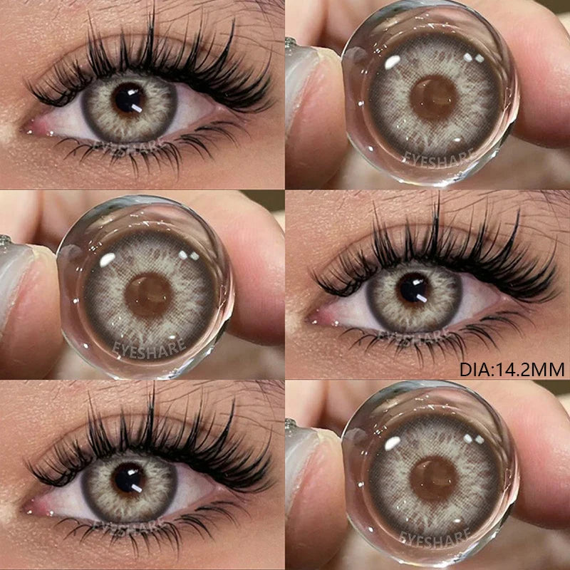 Color Contact Lenses For Eyes 1pair Yearly Natural Eye Green Color Lens Cosmetic Soft Eye Lenses Beauty Pupils Blue Lenses