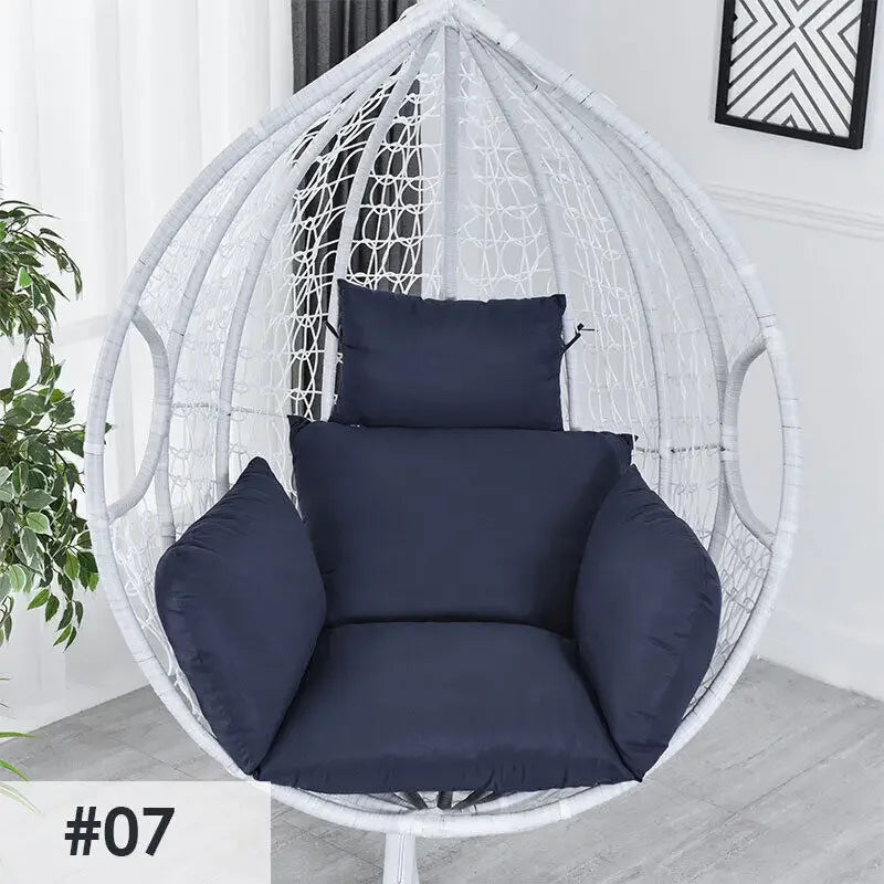 Swing Egg Chair Mat Cushion Cover Outdoor Patio Hanging Seat Home Decor Garden Lounger Cushion Cover (No Filling)