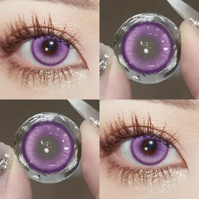 2pcs Cosplay Color Contact Lenses Anime Golden Yellow Pupil 6months Halloween Cute Eye Circle Lens 14.2mm