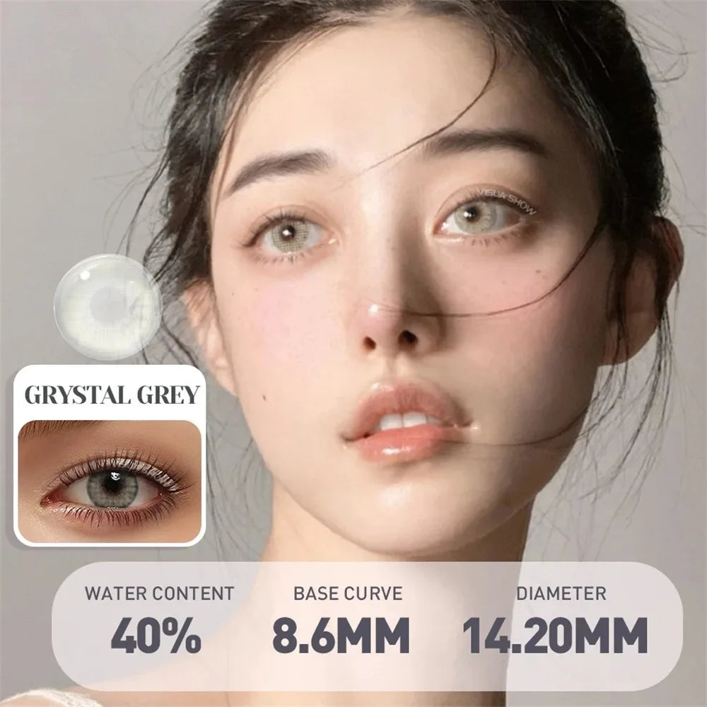 Eye Eyes Color Contacts Colored Contact Lenses Lens Small Pupil Prescription Wholesale Myopia Natural 14.2mm 2Pcs 1 Year