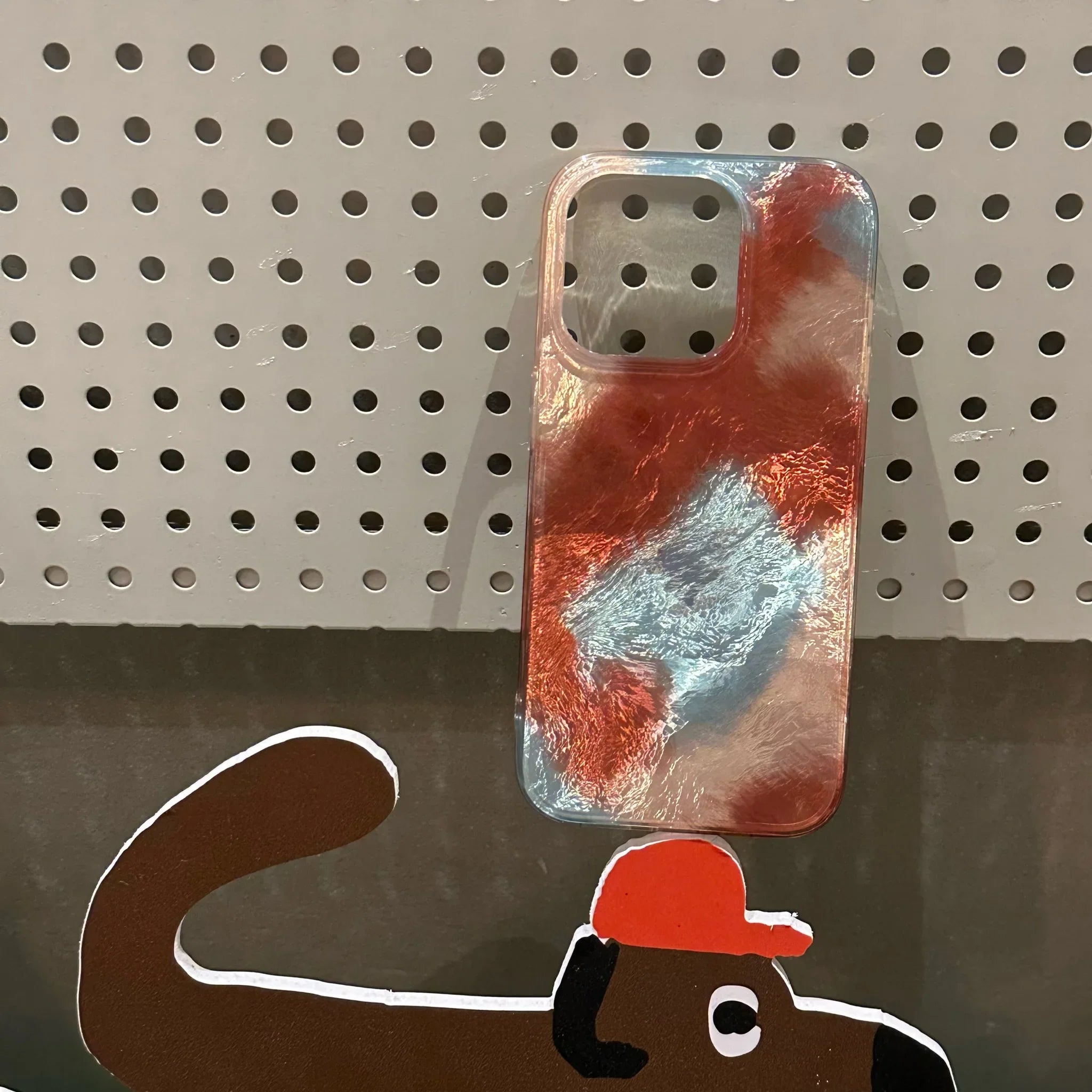 Korean INS Gradient Color Ripple Texture Double Layer Chic Phone Case for iPhone 16 15 14 13 Pro Max Back Phone Cover Capa