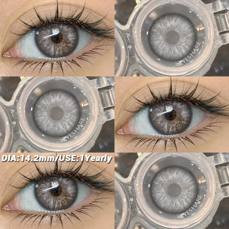 1 Pair Color Contact Lenses for Eyes Color Eye Lens Blue Eye Lenses Brown Lenses Gray Pupils Lens Yearly Green Contacts