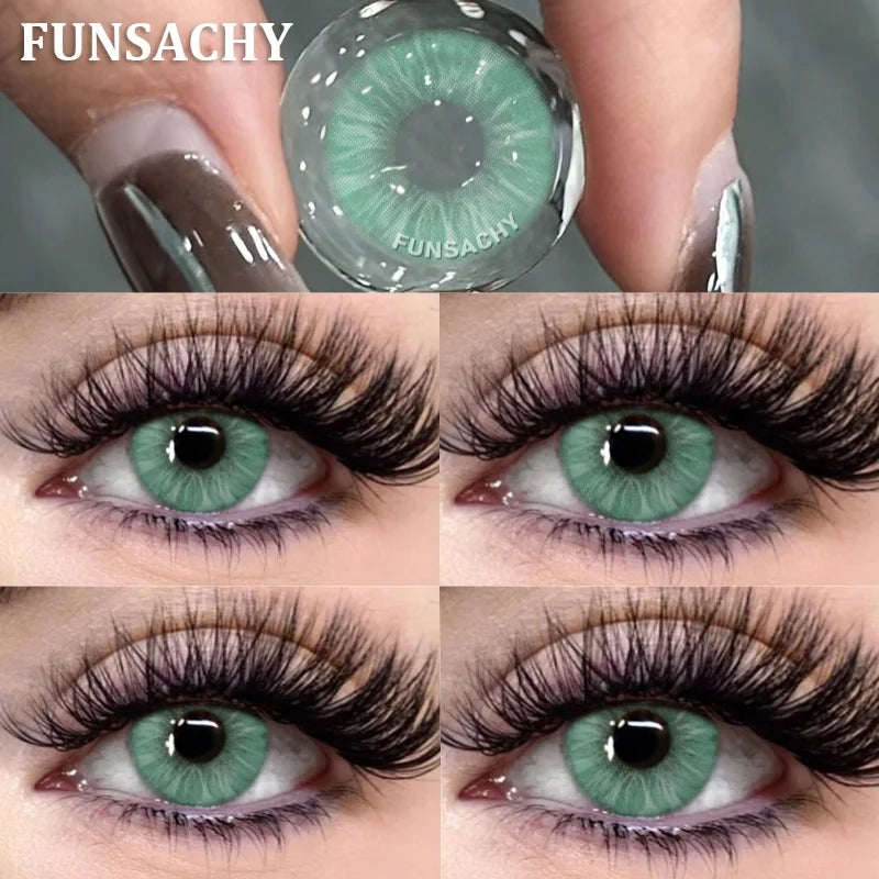 1 Pair Big Black Color Contact Lenses Natural Gray Lenses Blue Korean Eye Makeup Contacts Yearly Beauty Pupils Cosmetic