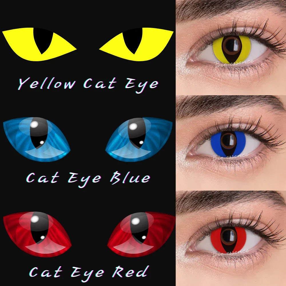 1 Pair Cosplay Contact Lenses for Eyes Halloween Cat Eye Contacts Anime Accessories Snake Eye Lenses Lizard Lenses