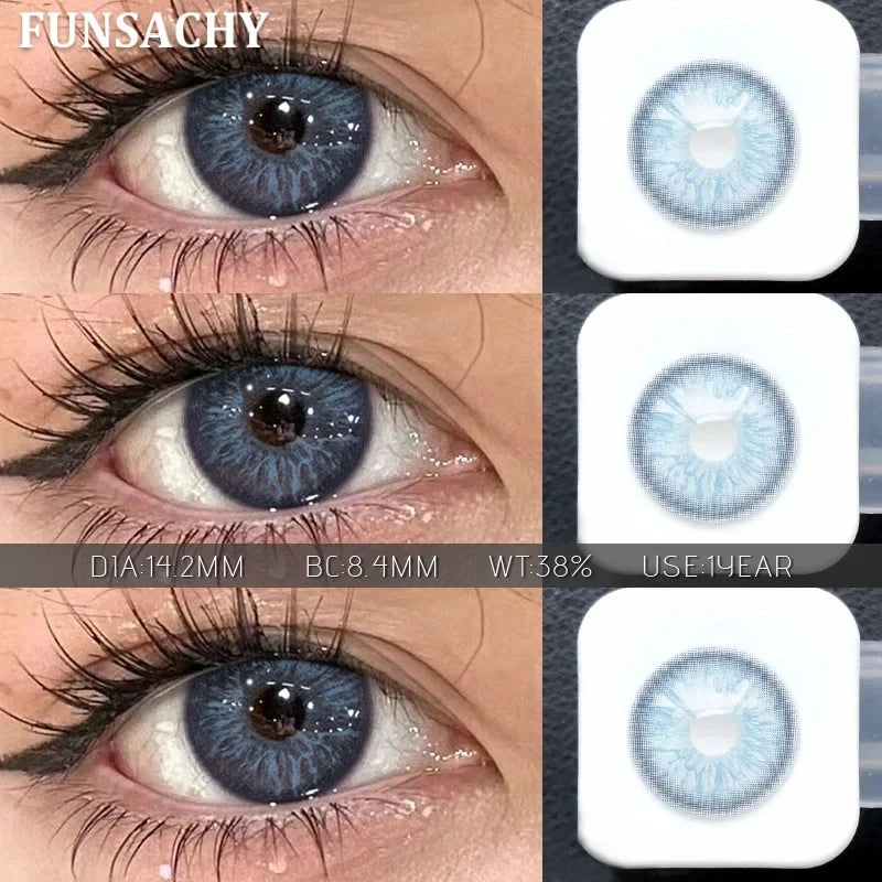 2PCS Brown Series Soft Contact Lenses for Eyes Yearly Wear Natural Daily Makeup Colored Eye Lenses Women Cosmetics Lens