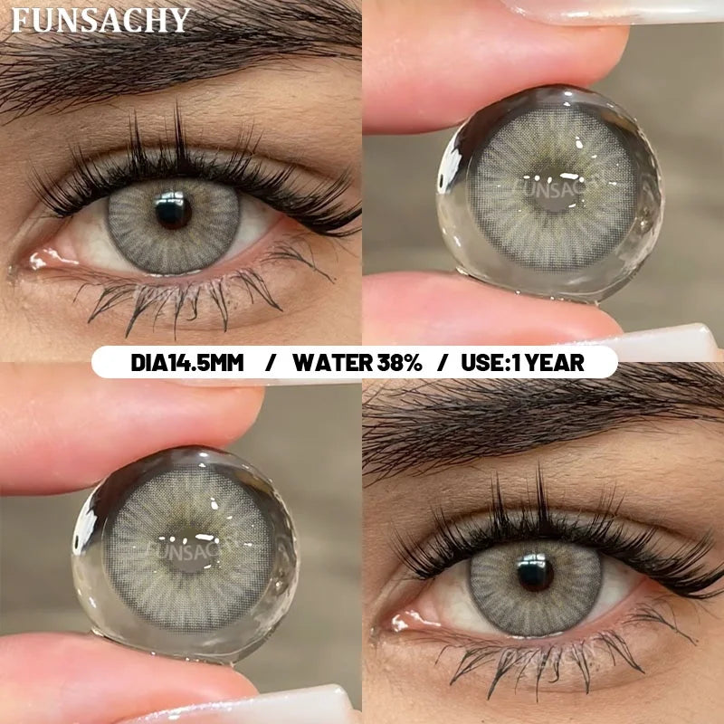 1 Pair Colorful Contact Lenses Natural Eye Makeup Contacts Lens for Eyes Korean Soft Lens Cosmetic Pupils Color Eye Len
