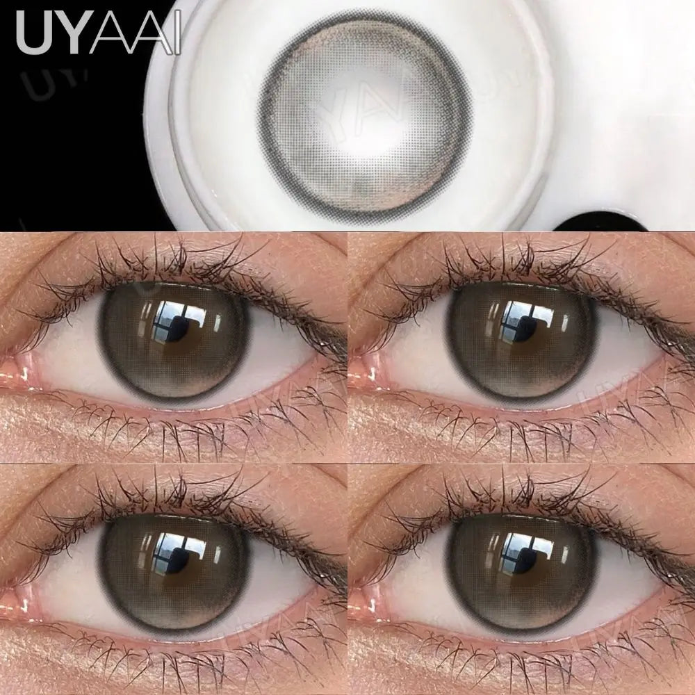 NEW Contact Lens Beauty Blue Lens 14.5mm Big Eyes Color Contact Lenses For Eyes Natual Pupils Cosmetic Lens Makeup Gray
