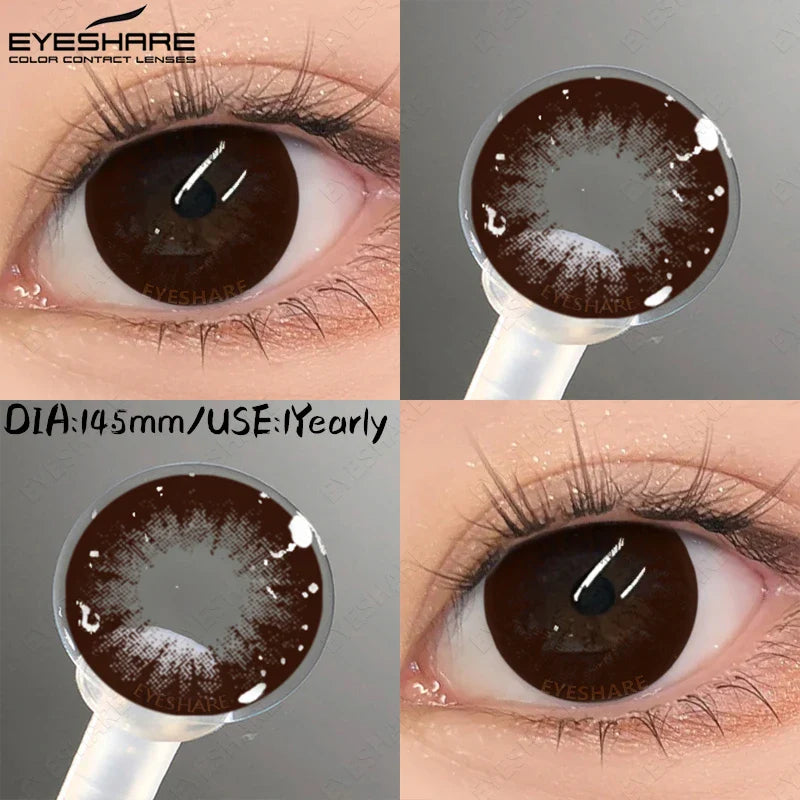 Light Colored Contact Lenses Natural Brown/Gray Lense High Quality Blue Lenses Yearly Beauty Makeup Green Eye Lenses