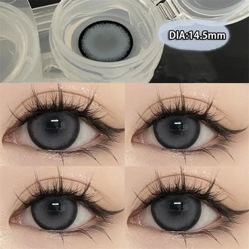 1 Pair High Quality Myopia Colored Contact Lenses Black Large Diameter Lenses Natural Soft Beauty Pupil New Fast Shipping