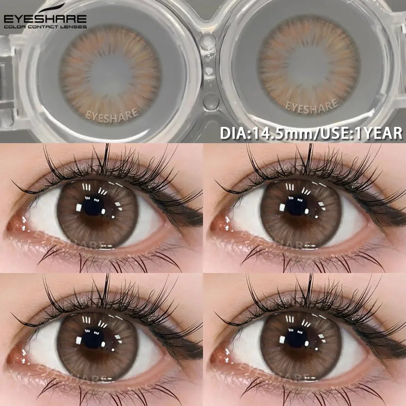1 Pair Colored Contact Lenses Pink Contact Lenses Purple Fashion Makeup Contact Lenses Eye Cosplay Lenses Yearly Use