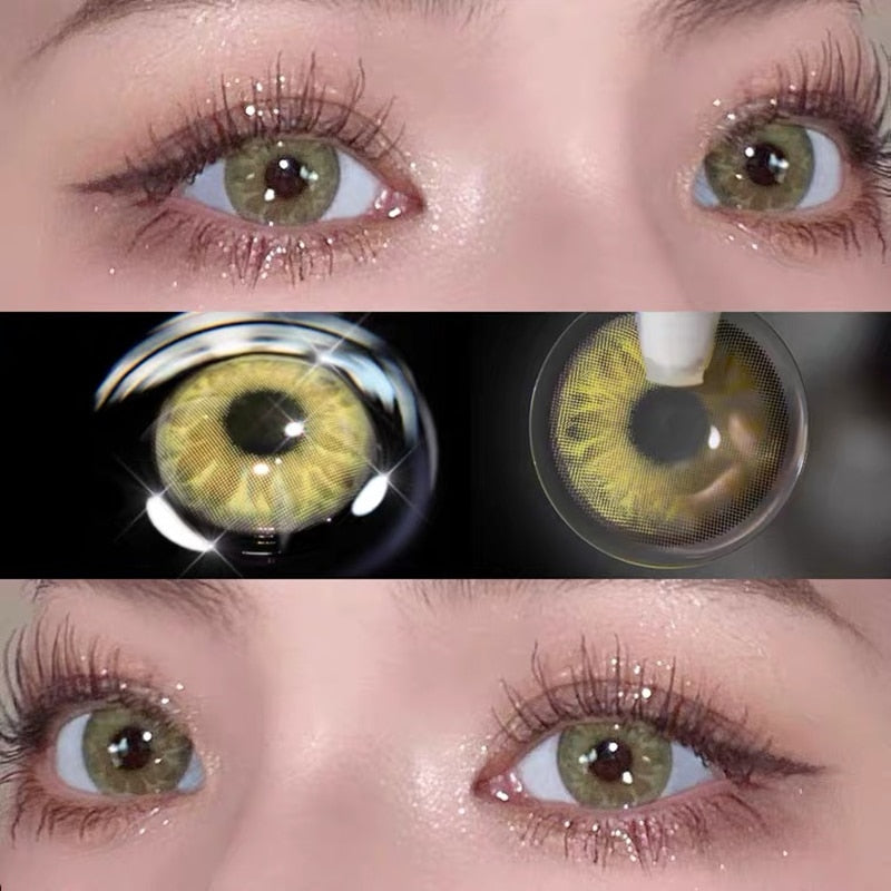 Eye Contact Lenses 2pcs/pair DIAMOND Color Contact Lens Eye Color Cosmetic Color Contact Lens Beauty Eye Makeup
